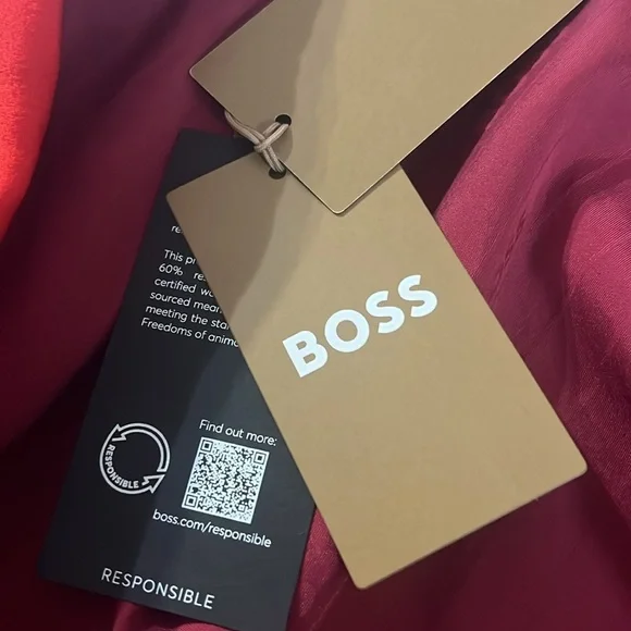 BOSS Hugo Boss “Joleara” Virgin Wool Blend Cropped Tuxedo Jacket - Picture 11 of 16